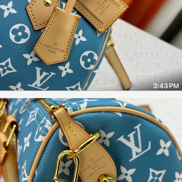 COPY - Louis Vuitton Blue Satchel - Picture 5 of 10